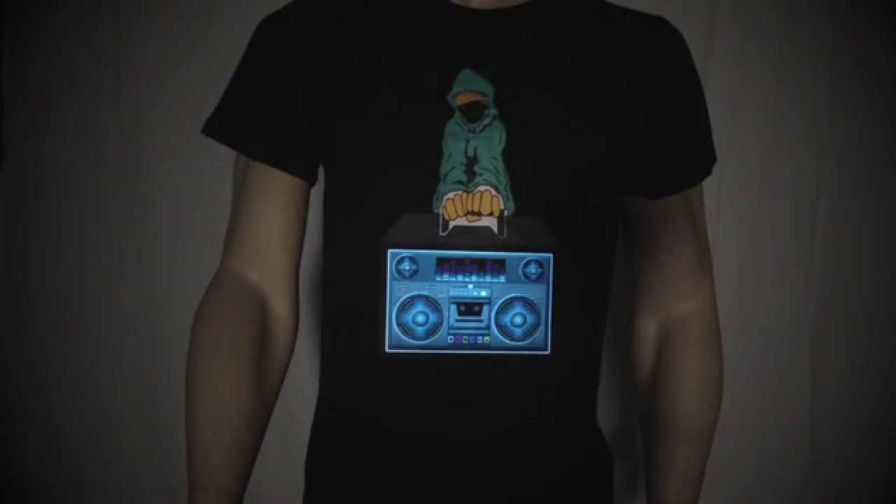 Sound Activated Boombox LED Shirt