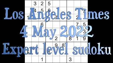 Sudoku solution – Los Angeles Times sudoku 4 May 2022 Expert level