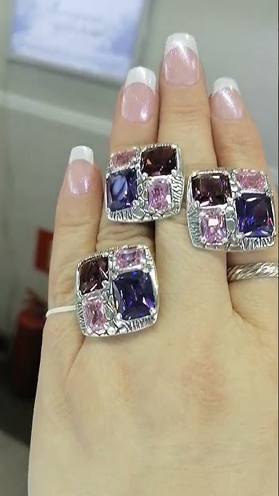 ЦВЕТНЫЕ камни в СЕРЕБРЕ 💍😍💯в ТЦ ШАНГАЛ г. Москва - YouTube