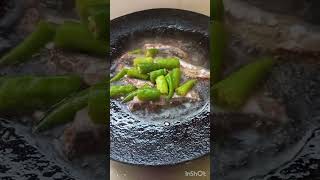 Green Chilli Fried With Dryfishes