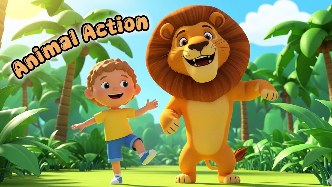 Animal Action Song for Kids | Fun Nursery Rhyme & Movement Song for Toddlers & Preschool
