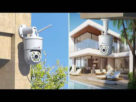 Ctronics 【Métal plein】 5MP Caméra de surveillance extérieure 4G LTE avec carte SIM