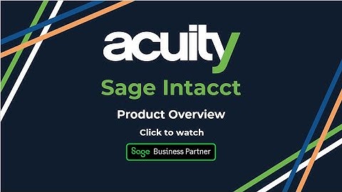 Sage Intacct - Product overview