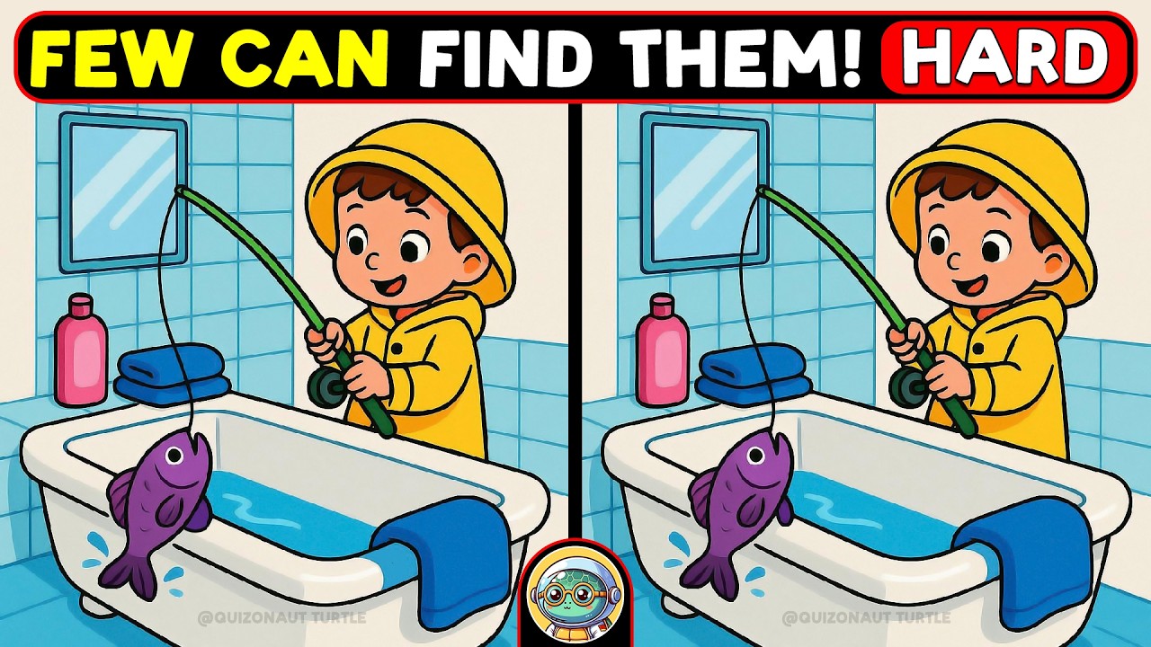 🐢🧩 Spot 3 Differences | Test Your Sharp Eyes 🧩🐢 | Quizonaut Turtle