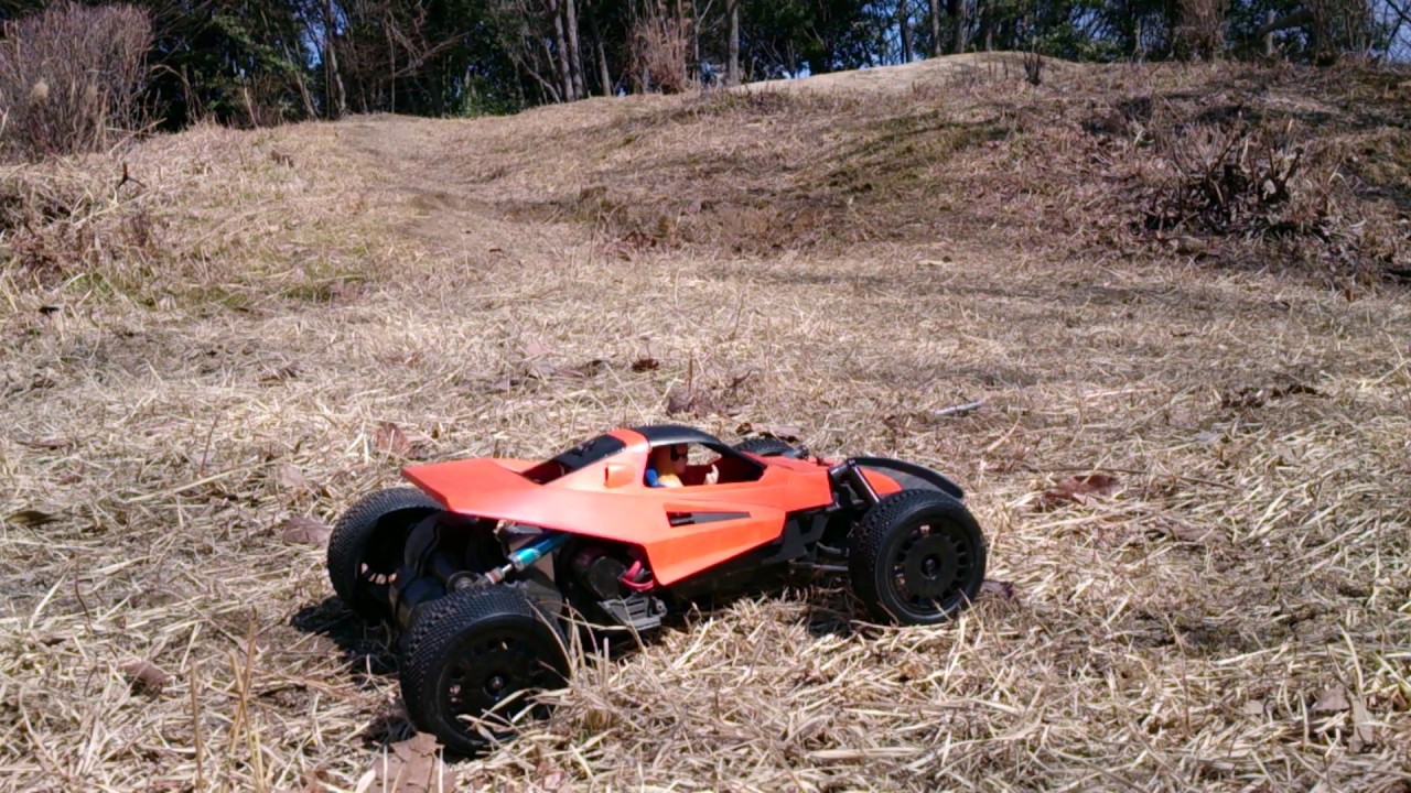 タミヤ マッドブル その5 里山でヒルクライム 全景 - YouTube
