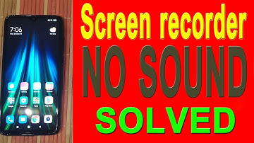 xiaomi redmi note 8 pro screen recorder no sound