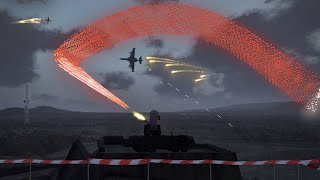 Fighter Aircraft shot down by CRAM System  CIWS  Military Simulation  ArmA 3