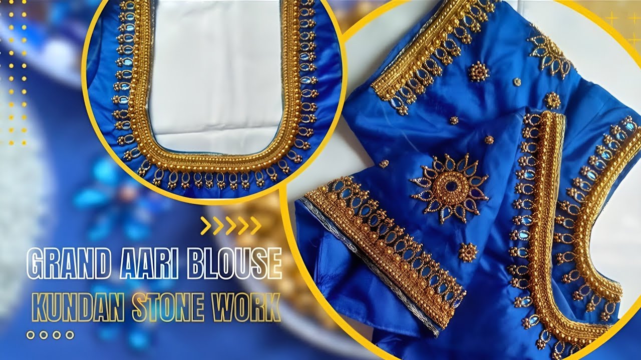 Kundan stone work Aari Blouse 😍 