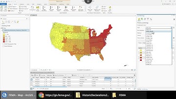 Making a Choropleth Map from FEMA Disaster Declaration GIS shapefile Data with ArcGIS Pro