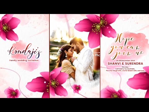 Cinematic Wedding Invitation | Digital Digital Wedding Video Card | Save the Date | VR 77