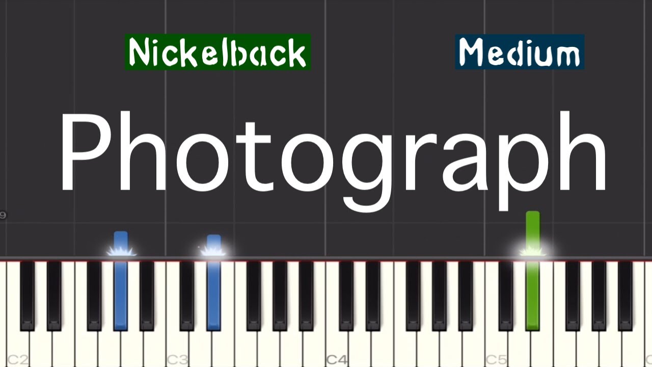 Nickelback Photograph Piano Tutorial Medium YouTube