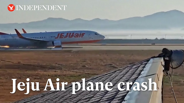 Moment Jeju Air plane skids along South Korea runway before crash