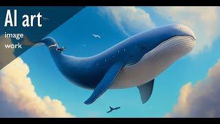 Flying whale 【AI art】