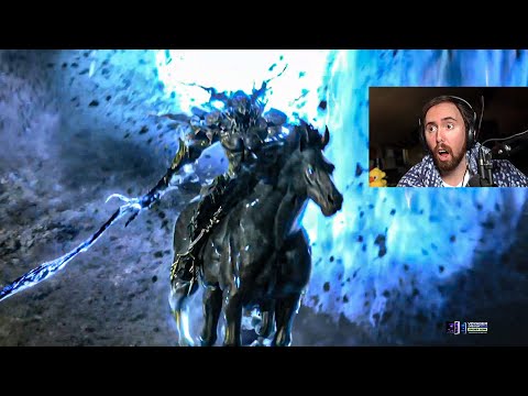 Asmongold BLOWN AWAY By Odin vs Bahamut in Final Fantasy 16