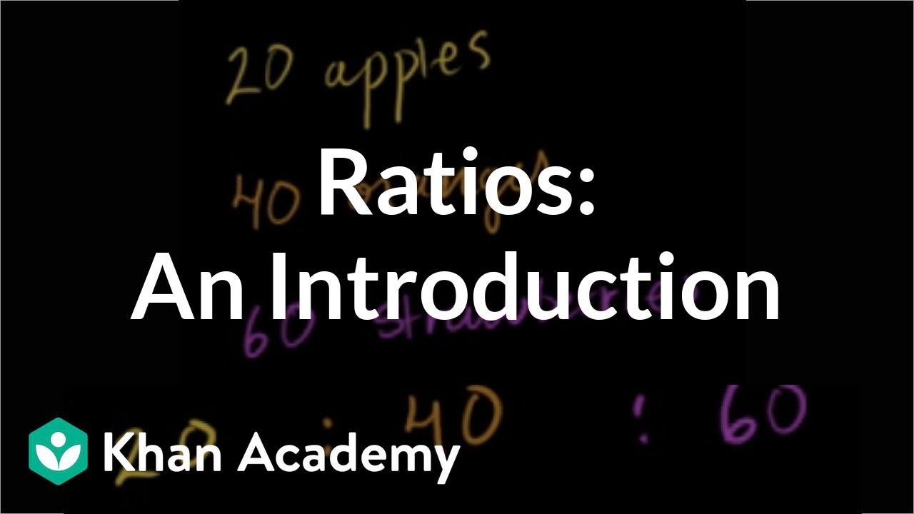 Introduction to ratios | Ratios, proportions, units, and rates | Pre-Algebra | Khan Academy