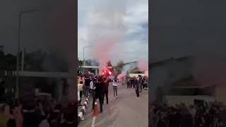 Beşiktaşımız Denizli Maçı İçin Yola Çıktı Şanlı Taraftarımız Meşalelerle Uğurladı