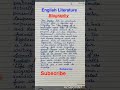 Biography |literary devices | literary terms|B.A. literature |