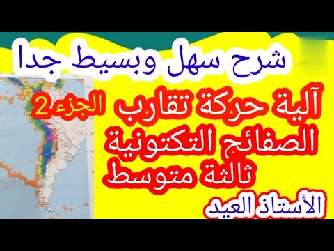آلية حركة تقارب الصفائح التكتونية الجزء 2 ثالثة متوسط الجيل الثاني