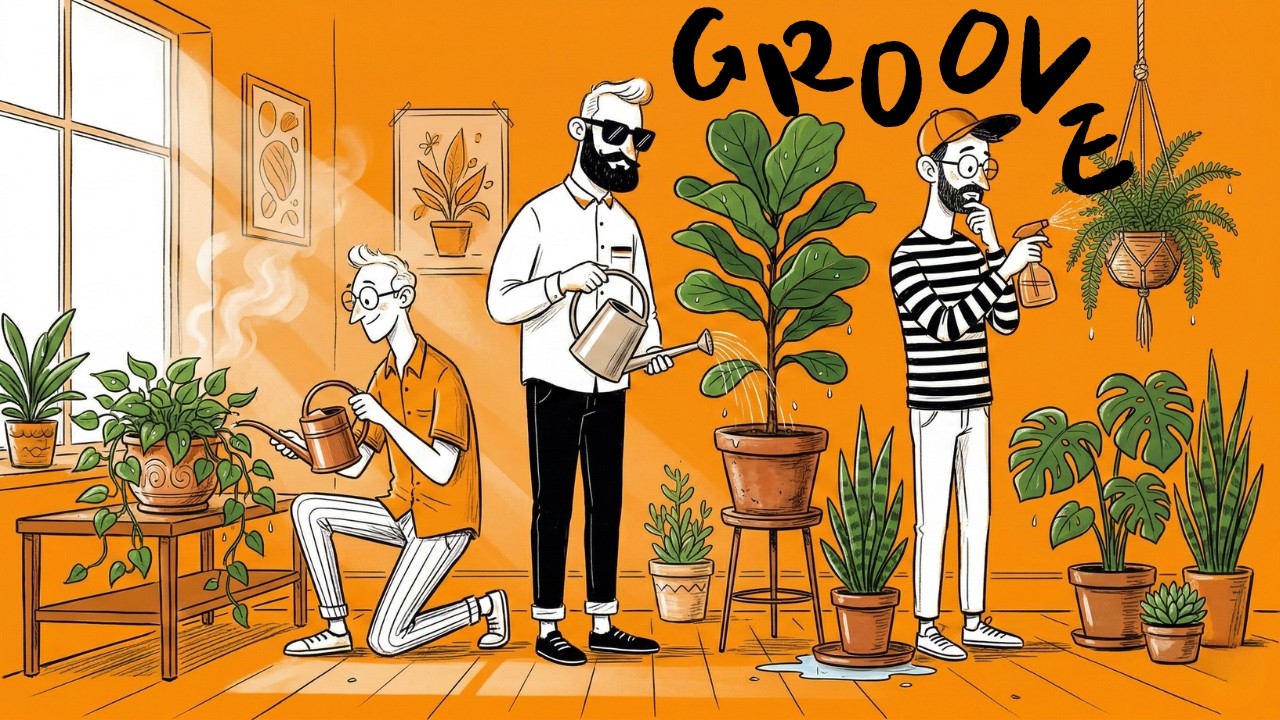 Groovy Jazzhop Chill Beats 🌿 Cozy Plant Vibes for Study & Work (Lo-fi Groove Mix)