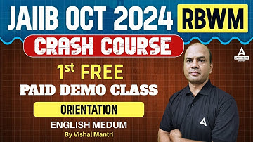 JAIIB Crash Course 2024 | JAIIB RBWM English Medium Demo Class #1 | JAIIB 2024 Online Classes