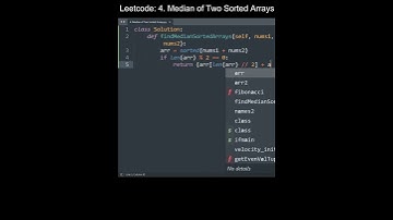 Leetcode 4. Median of Two Sorted Arrays in Python | Python Leetcode | Python Coding Tutorial