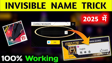 How to write Invisible Name in Free Fire 2025 l Invisible Name in Free Fire l FF nickname hide trick