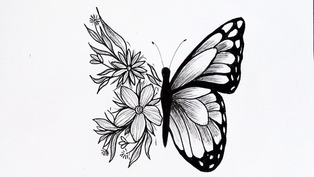 Top 103+ about how to draw a butterfly tattoo super hot -  .vn