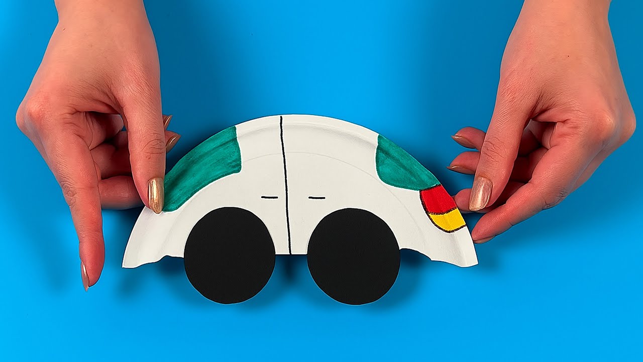 DIY Paper Plate Car Craft for Kids | Easy & Fun Activity #diy #craft # ...
