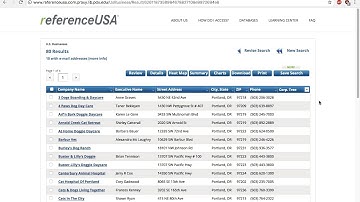 Finding company information in Reference Solutions (formerly ReferenceUSA)