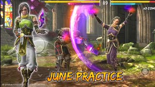 June practice on ranked #1 || shadow fight 4: arena