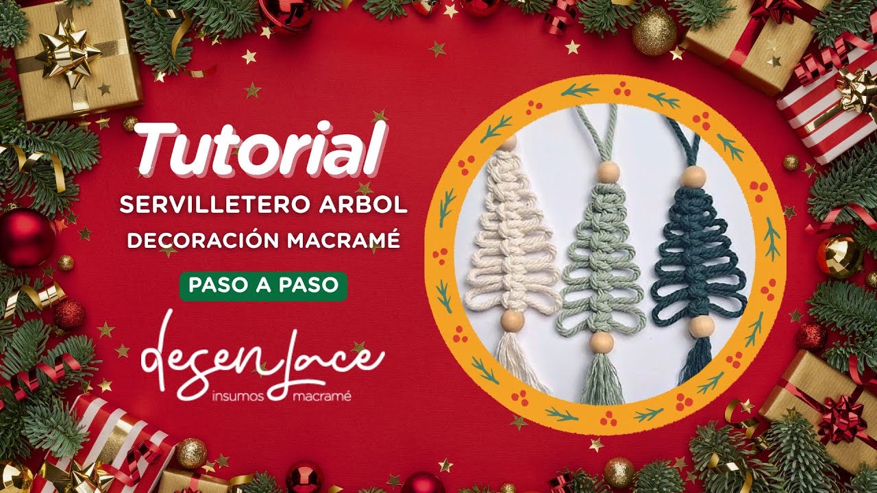 Tutorial Servilletero Árbol de Navidad en Macramé | Paso a Paso – Desenlace