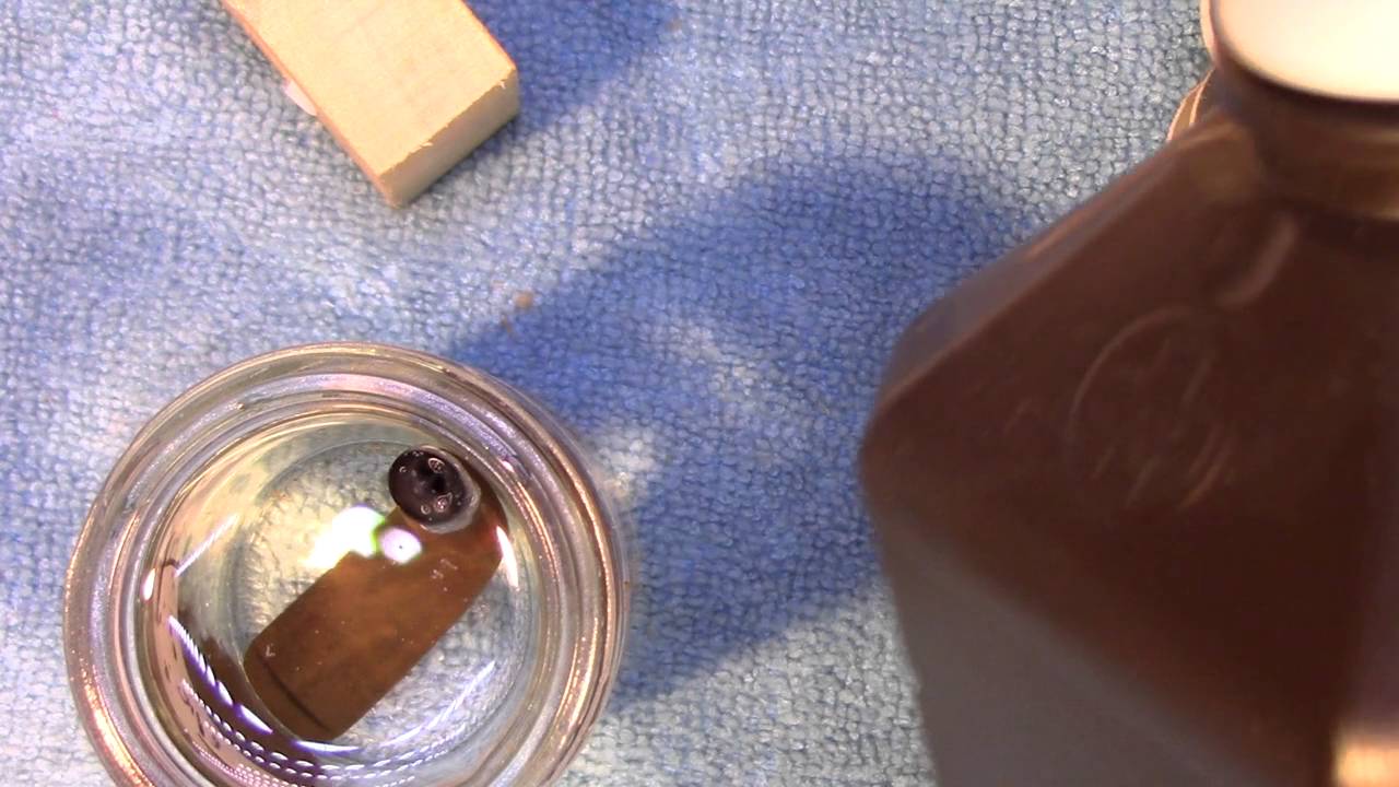 Очистка эбонитового стержня, часть 2