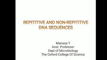 Repetitive and non repetitive DNA sequences