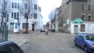 TF 204 28 MAN LIGHTS FIREWORK ON STREET CREATES BIG EXPLOSION