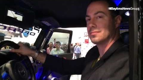 Jim Esposito from @EyeLockCorp demo-ing Myris in a car. #CES2015