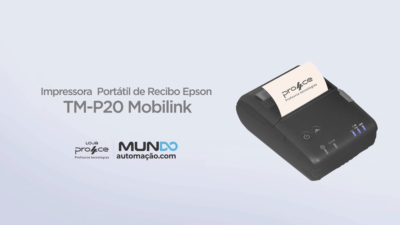 Impressora da Epson modelo portátil TM-P20 Mobilink