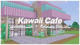 New Cafe Decorations For Minecraft PE| MCPE Addon Review + Speedbuild [soft aesthetic] ⛅️ screenshot 3