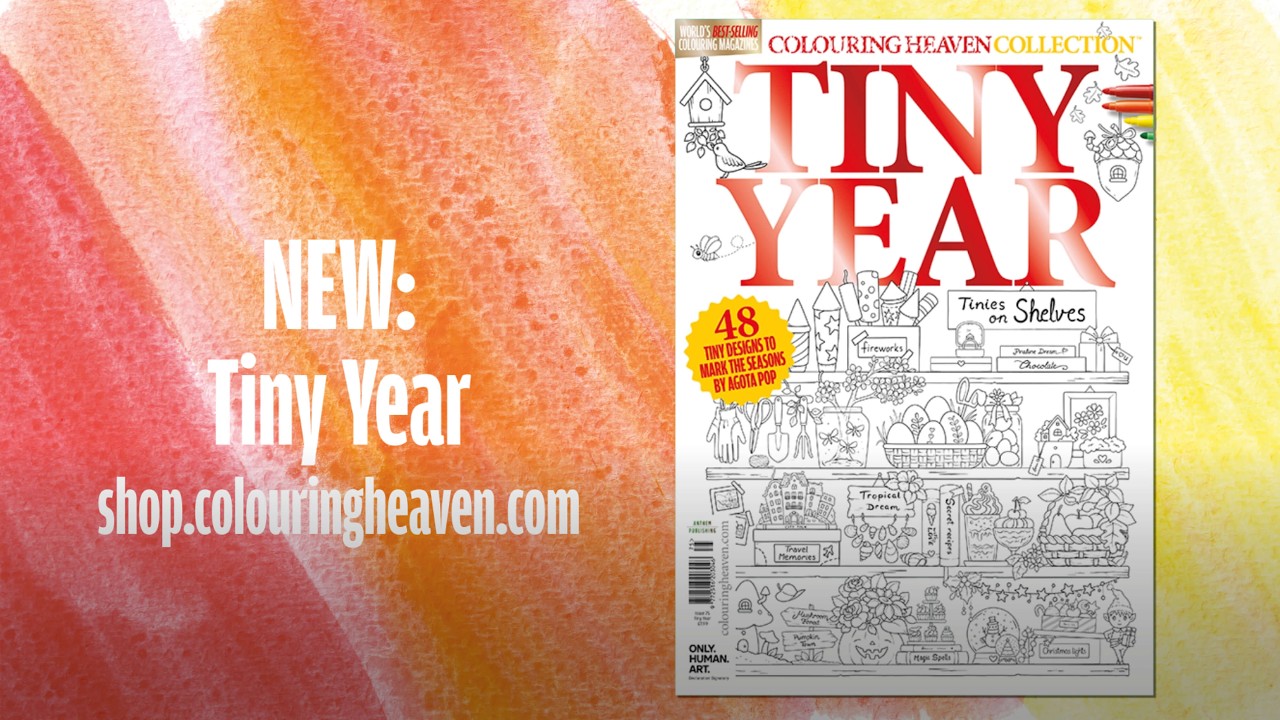 TINY YEAR colouring flip through | Colouring Heaven Collection #75 | Only Human Art