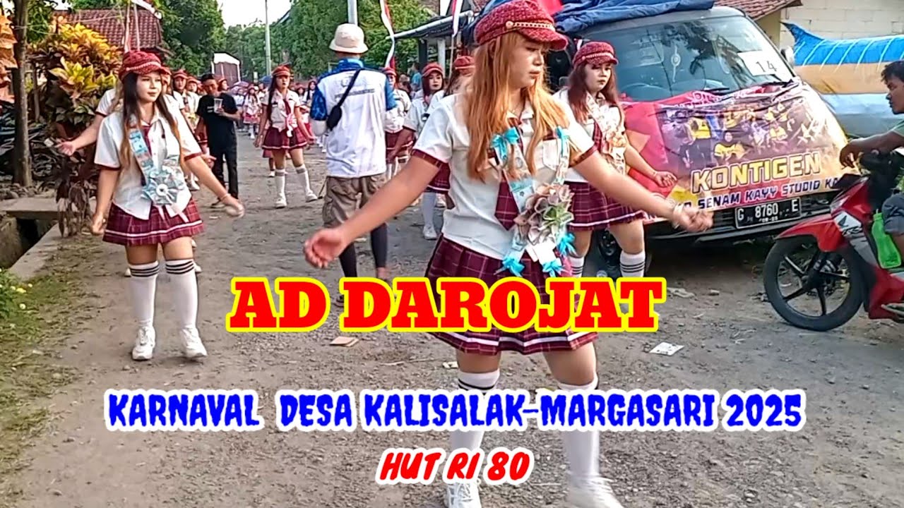 Terheboh...‼️ Kontingen AD DAROJAT - Karnaval Desa Kalisalak-Margasari-HUT RI 80