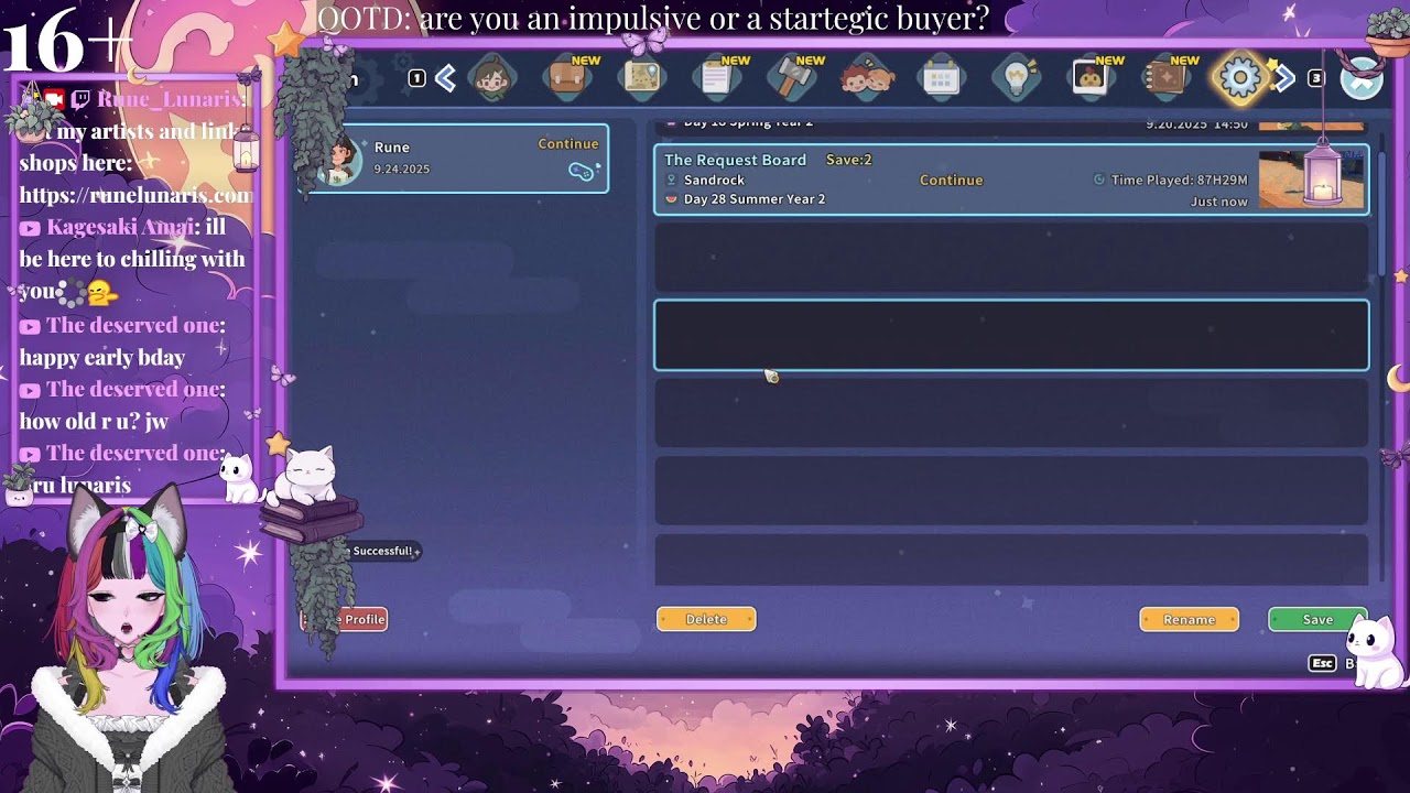 [EN] [16+] [Vtuber] cozy vibes cozy game