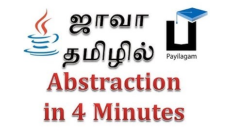 Java in Tamil - Abstract class - Payilagam - Java Training in Chennai