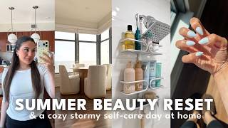 summer beauty reset, calpak + h&m haul, cozy stormy night at home 🌧️ DAY IN MY LIFE VLOG