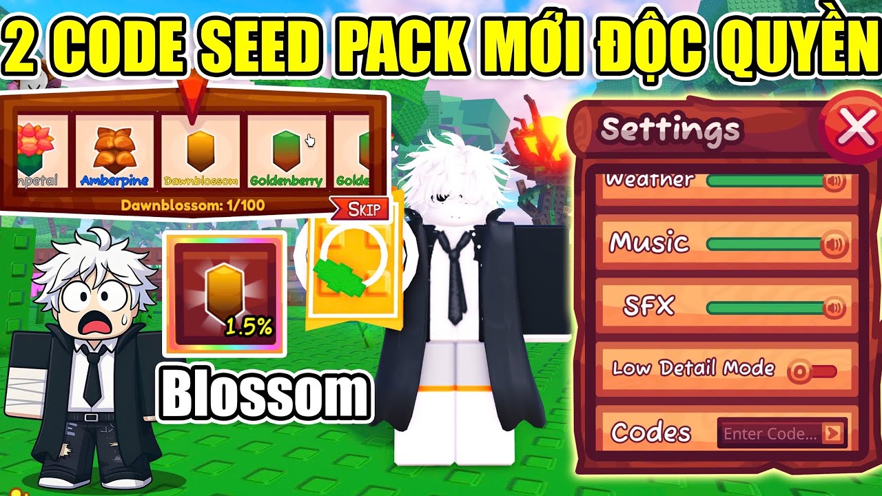 2 CODE SEED PACK ĐỘC QUYỀN NHẬN DownBlossom MỚI GROW A GARDEN V2 | Garden Horizons 