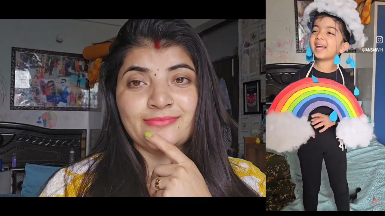 Daily routine vlog || fancy dress competition || happy Teachers day || rainbow dress || 