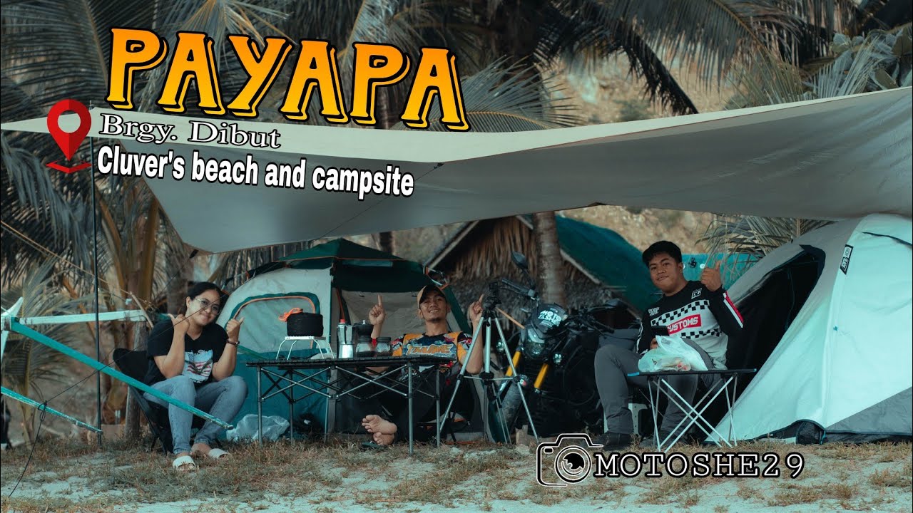 Motocamping adventure at Brgy. Dibut. | Cluver's beach and campsite