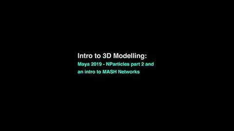 Maya 2019 - NParticles cont