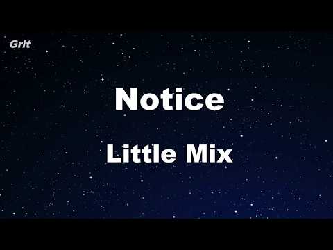 Notice Little Mix Karaoke No Guide Melody Instrumental