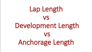 LAP LENGTH vs DEVELOPMENT LENGTH vs ANCHORAGE LENGTH
