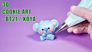 머랭으로 피규어 만드는거 보고가｜BT21 KOYA 3D cookies