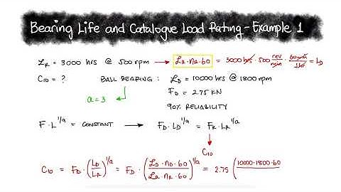 Bearing Load Rating and Life - Example 1